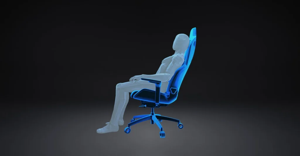 Reprรฉsentation de la position ยซย Relaxย ยป du fauteuil gaming RECAROย Exo.